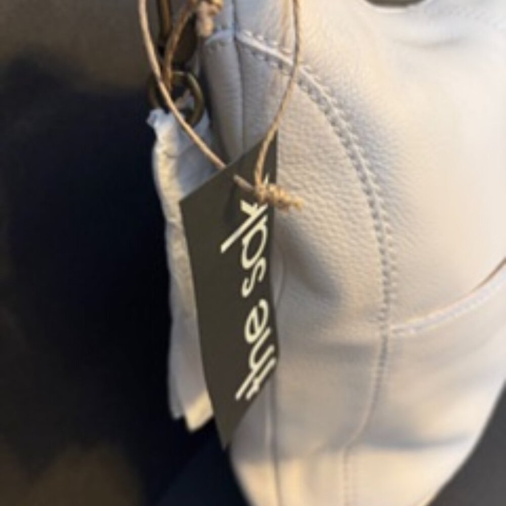 NWT The Sak Women's Lucia Leather Crossbody Bag in Stone - Picture 3 of 10